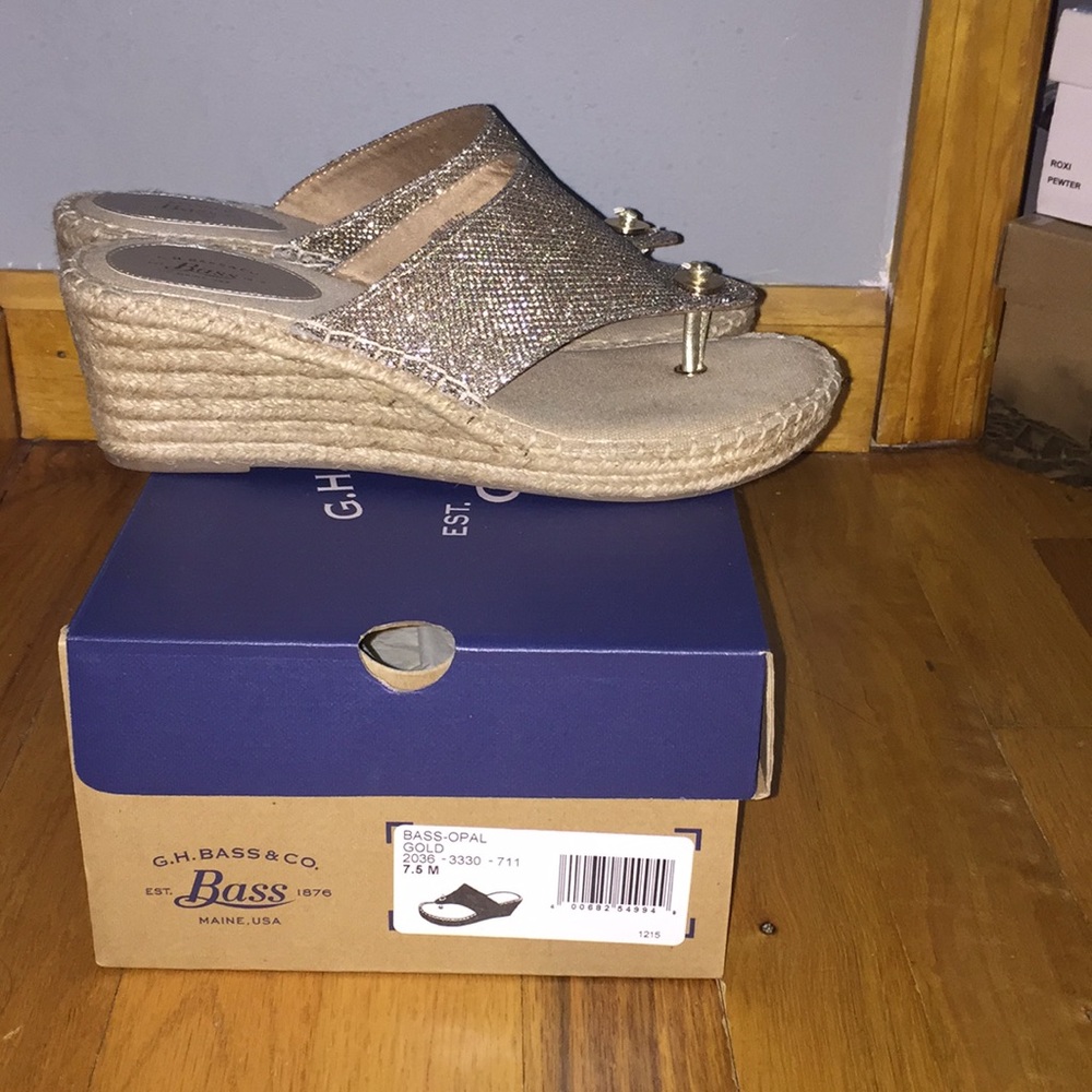 Bass Opal Gold espadrille shoe